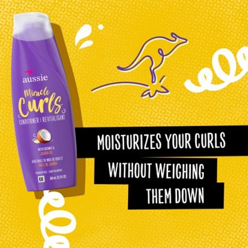 Aussie Miracle Curls Conditioner - Coconut & Jojoba Oil, 12.1 oz