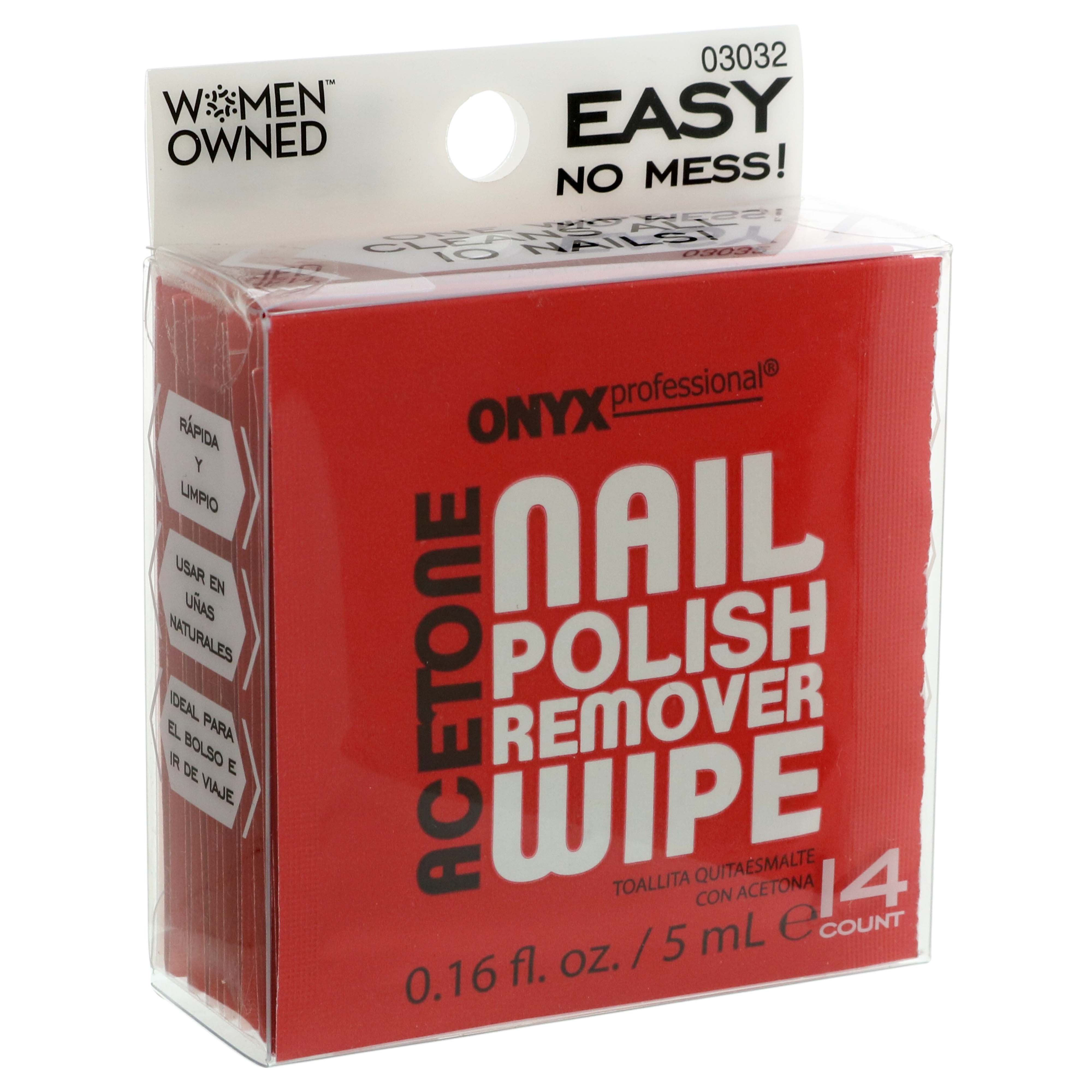 Onyx Professional Acetone Nail Polish Remover Wipes Shop Polish