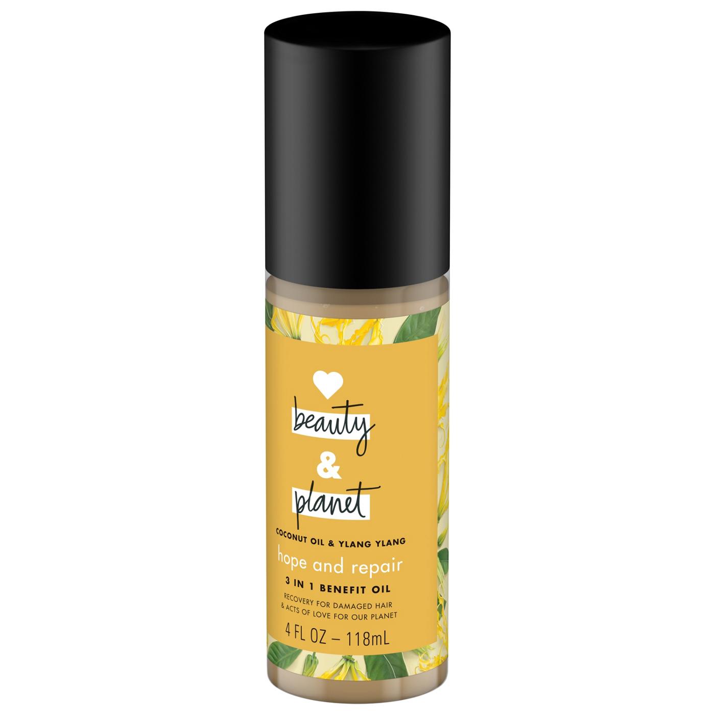Love Beauty And Planet Hope and Repair Coconut Oil & Ylang Ylang 3-in- 1 Benefit Hair Oil; image 3 of 4