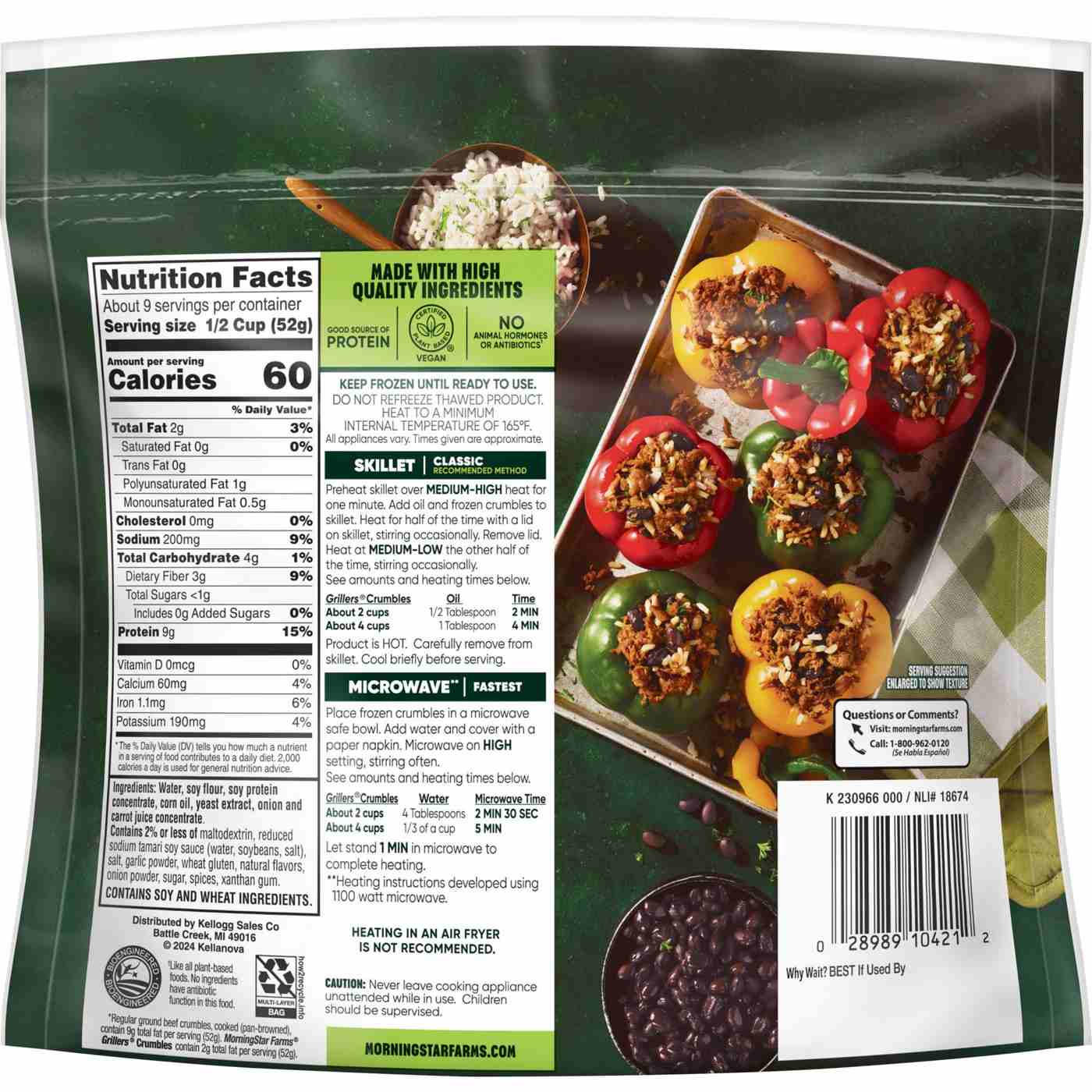 MorningStar Farms Meal Starters Grillers Vegan Crumbles; image 2 of 4