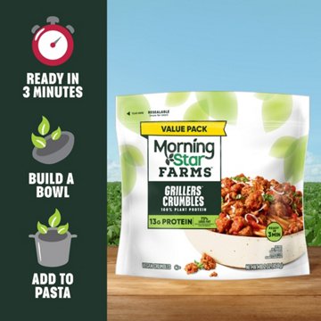 MorningStar Farms Meal Starters Grillers Plant Based Vegan Crumbles, 16.2 oz