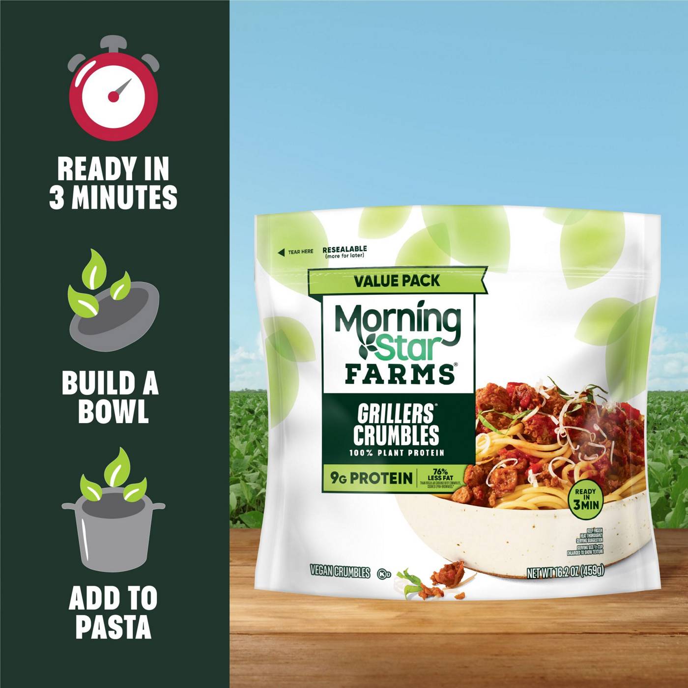 MorningStar Farms Meal Starters Grillers Vegan Crumbles; image 4 of 4