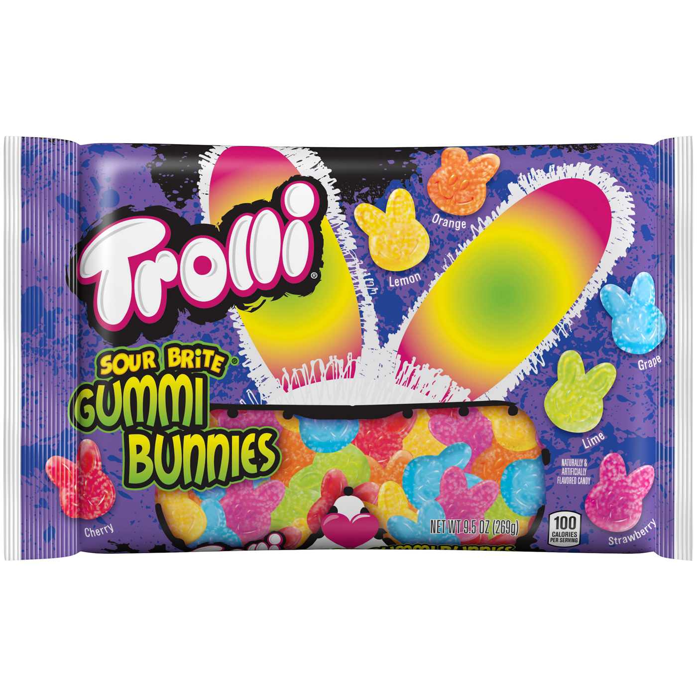 Trolli Sour Brite Gummi Bunnies Easter Candy; image 1 of 2