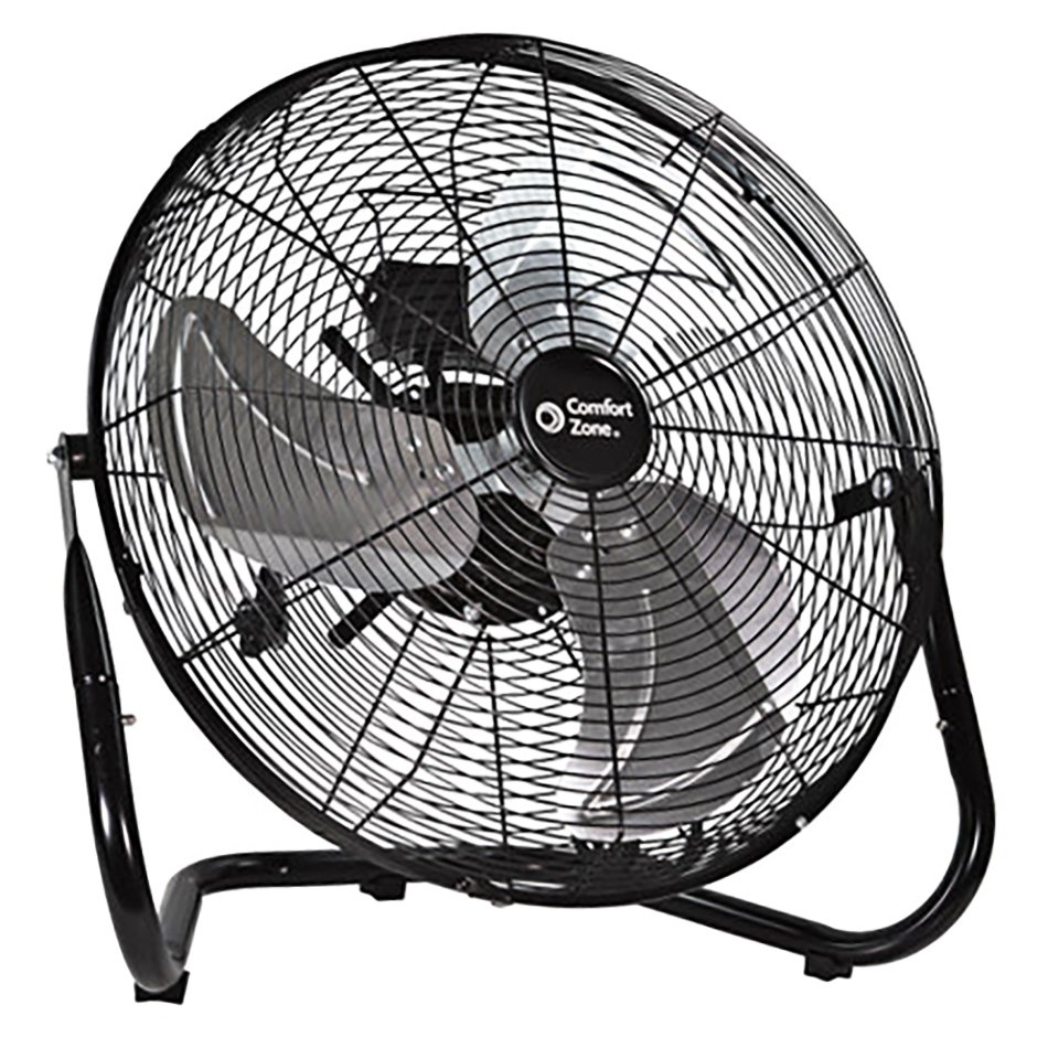 Comfort Zone High Velocity 3Speed Floor Fan with Adjustable Tilt