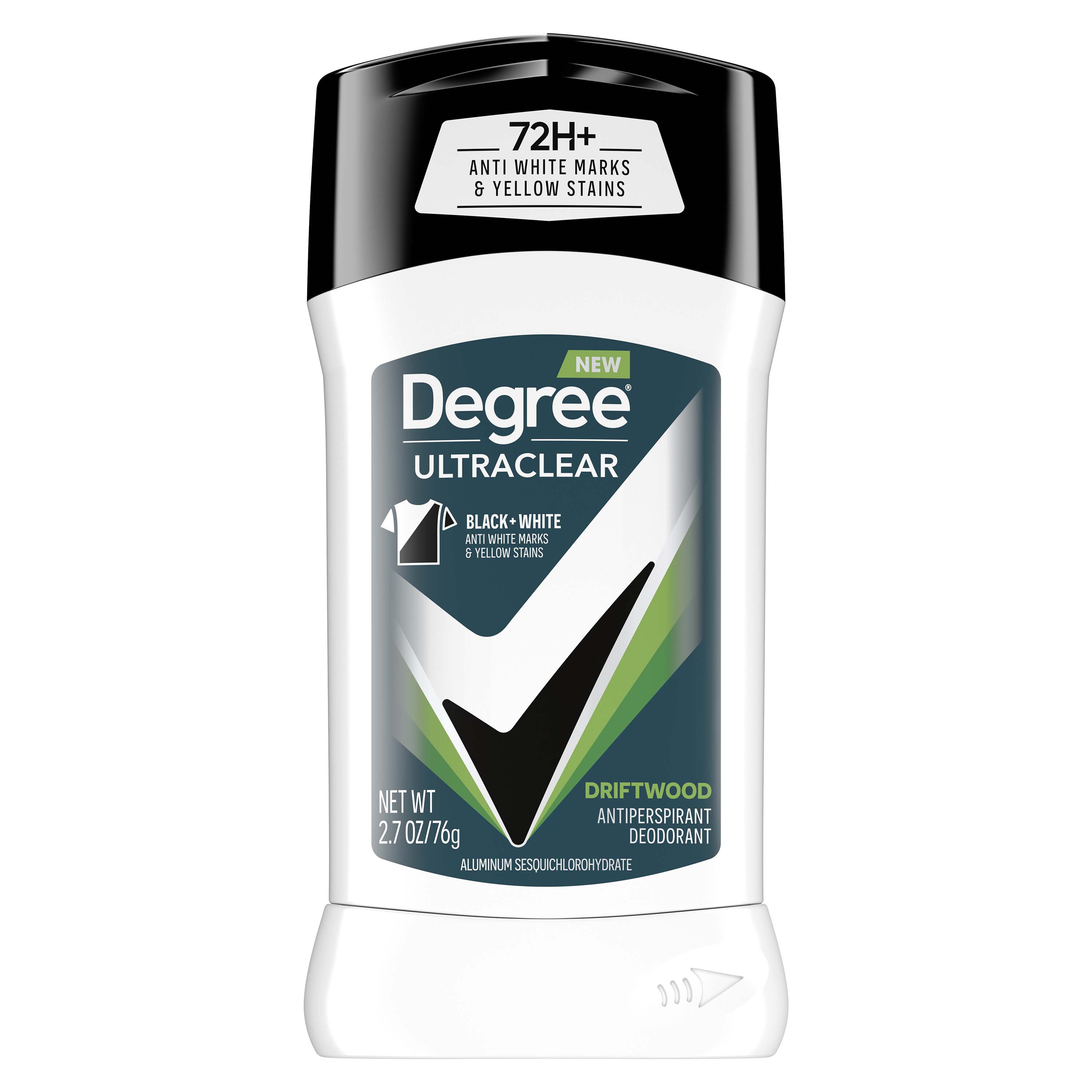 Degree Men Advanced Protection Black + White Driftwood UltraClear