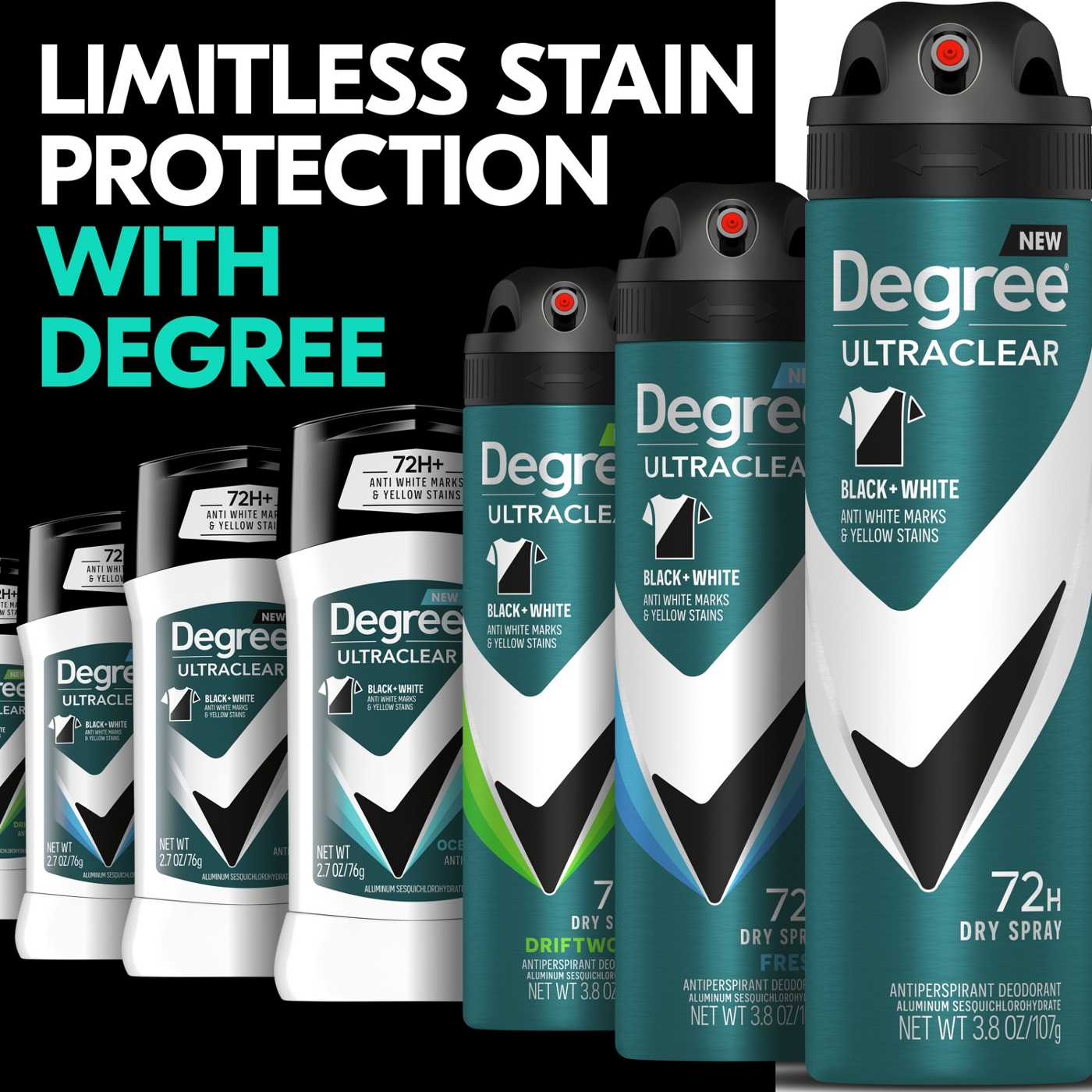 Degree Men 72 Hr UltraClear Antiperspirant Deodorant - Ocean Air; image 2 of 6