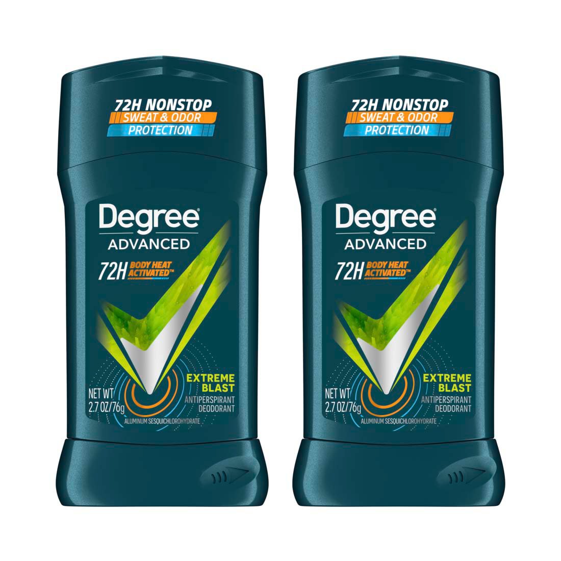 Degree Men Advanced Protection Extreme Blast Antiperspirant Invisible Solid, Twin Pack Shop