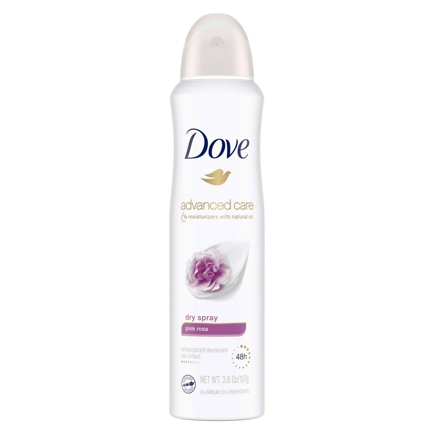 Dove Advanced Care Pink Rosa Dry Spray Antiperspirant Deodorant; image 1 of 3