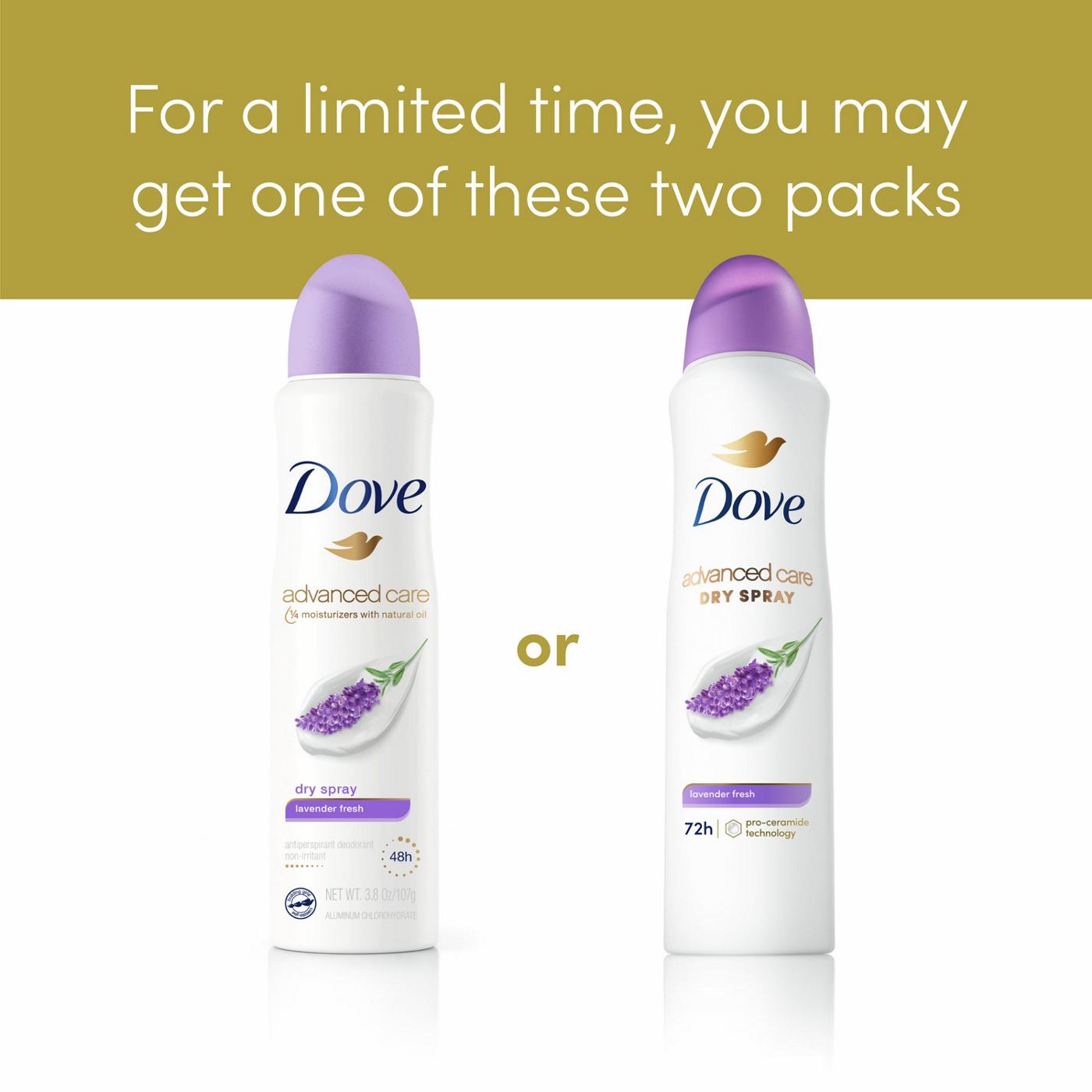 Dove Advanced Care Dry Spray Antiperspirant Deodorant - Lavender; image 4 of 8