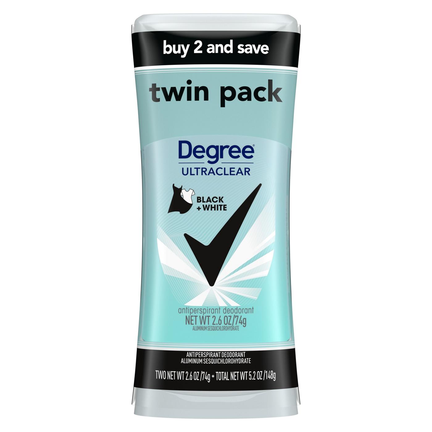 Degree UltraClear Antiperspirant Deodorant Black+White, 2.6 oz Shop