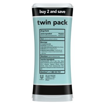 Degree UltraClear Antiperspirant Deodorant - Black+White, 2.6 oz, 2 pk