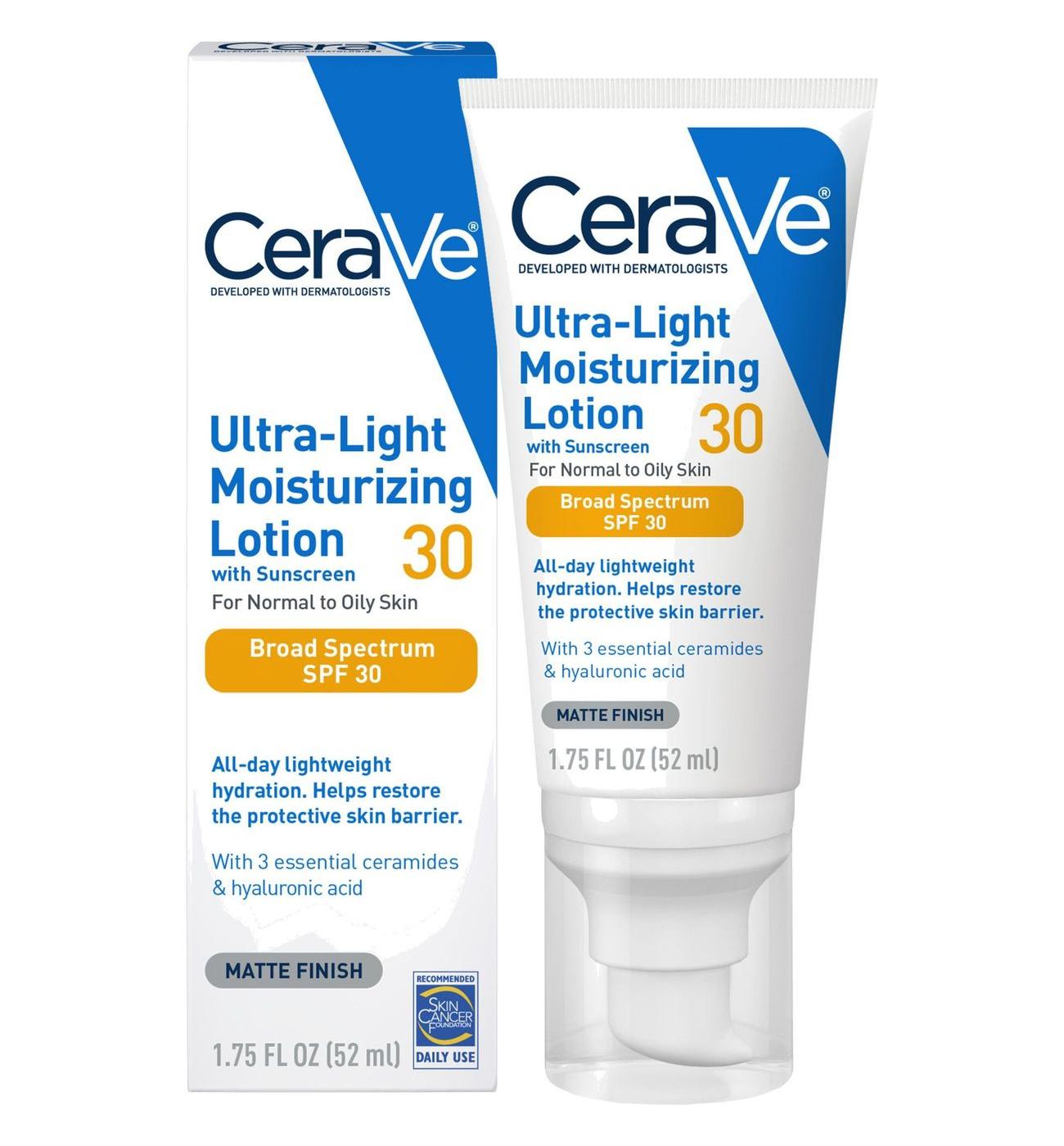 CeraVe Ultra Light Moisturizing Lotion - SPF30; image 1 of 10