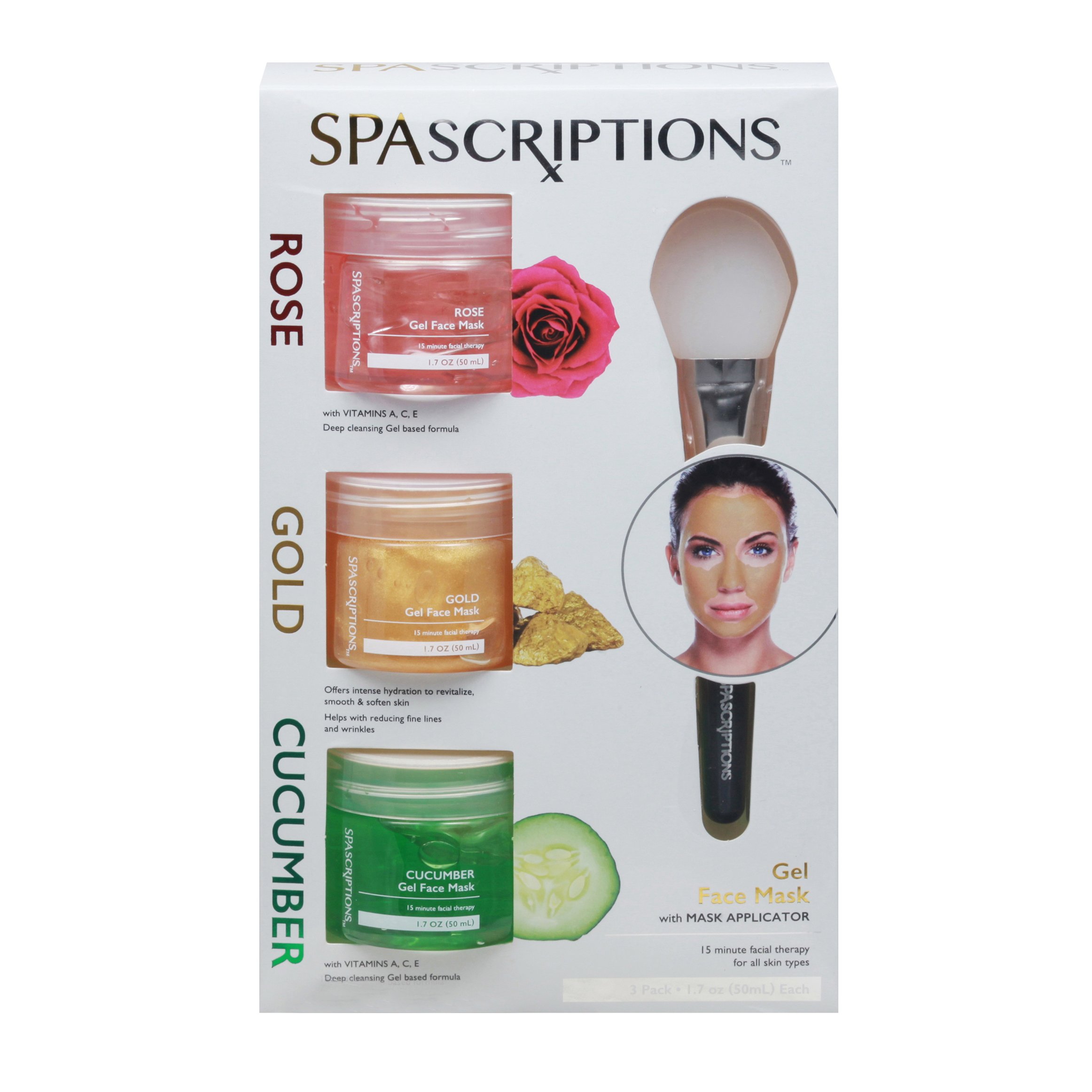 Global Beauty Care Spa Scriptions Gel Face Mask with Applicator