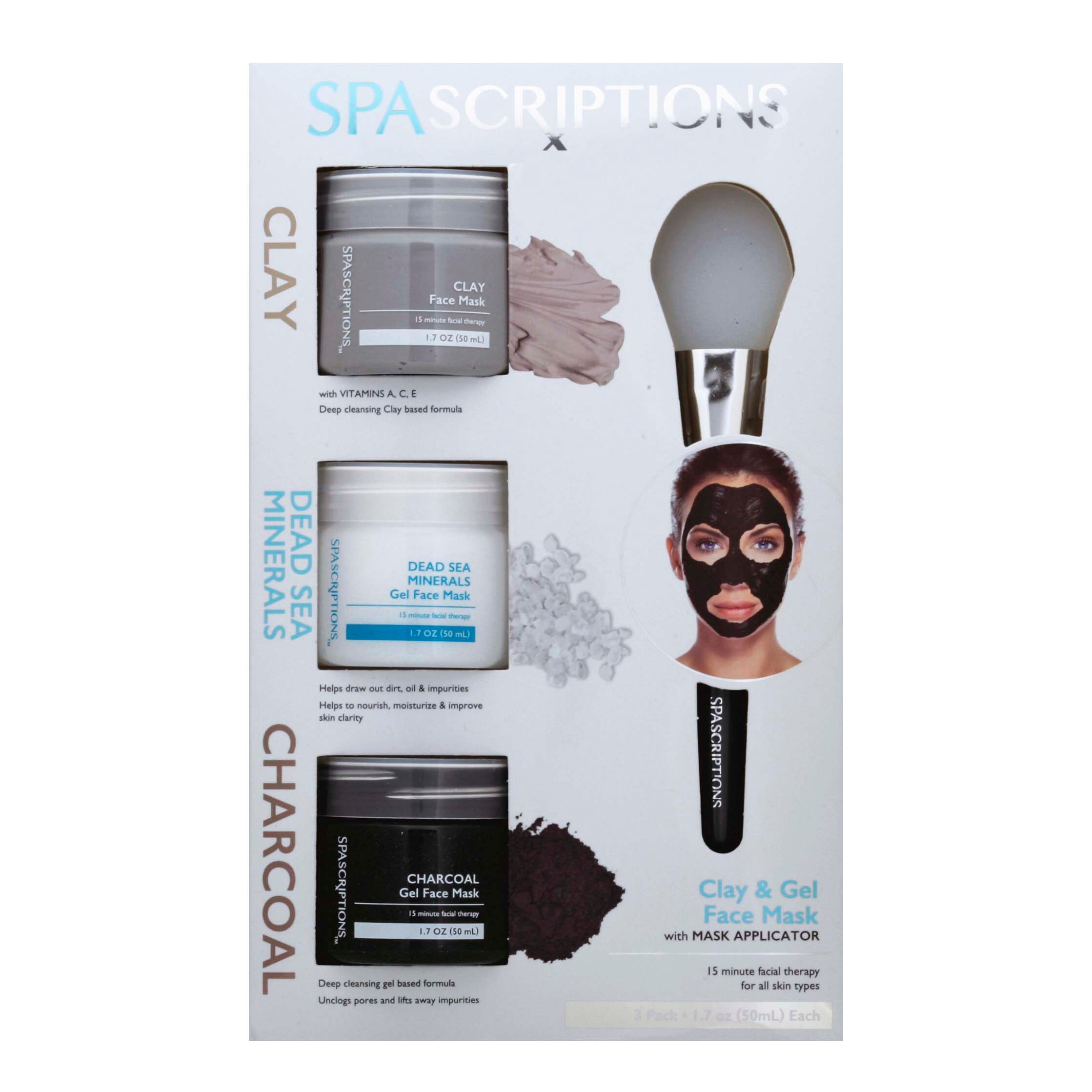 Global Beauty Care Spa Scriptions Clay Dead Sea Minerals Charcoal Face Mask Shop Facial Masks Treatments At H E B