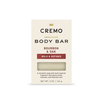 Cremo Exfoliating Body Bar - Bourbon & Oak, 6 oz