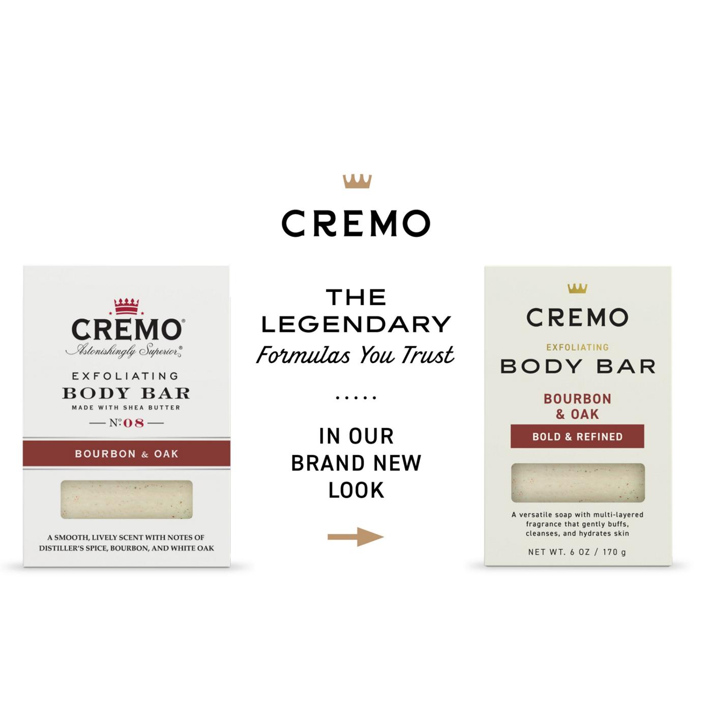 Cremo Exfoliating Body Bar - Bourbon & Oak; image 2 of 6