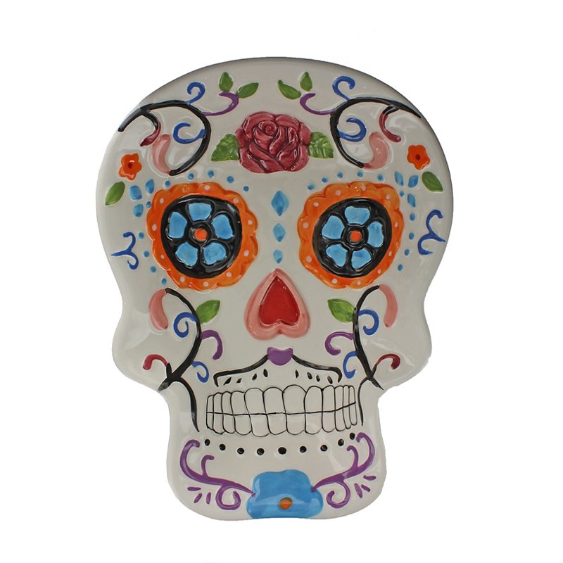 Cocinaware Day Of The Dead Ceramic Skull Candy Bowl - Shop Kitchen ...