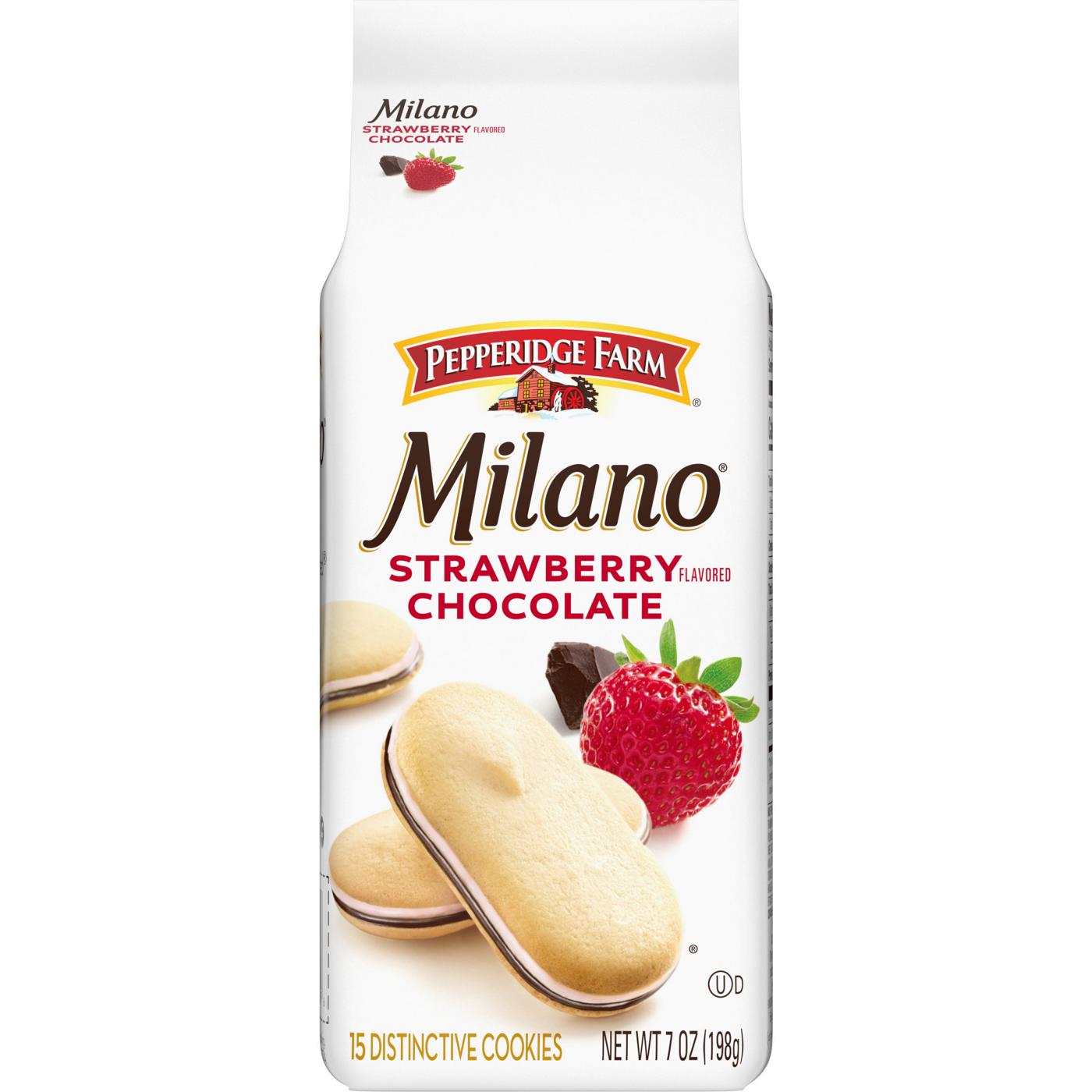 Pepperidge Farm Milano Chocolate Strawberry Flavored Cookies; image 1 of 9