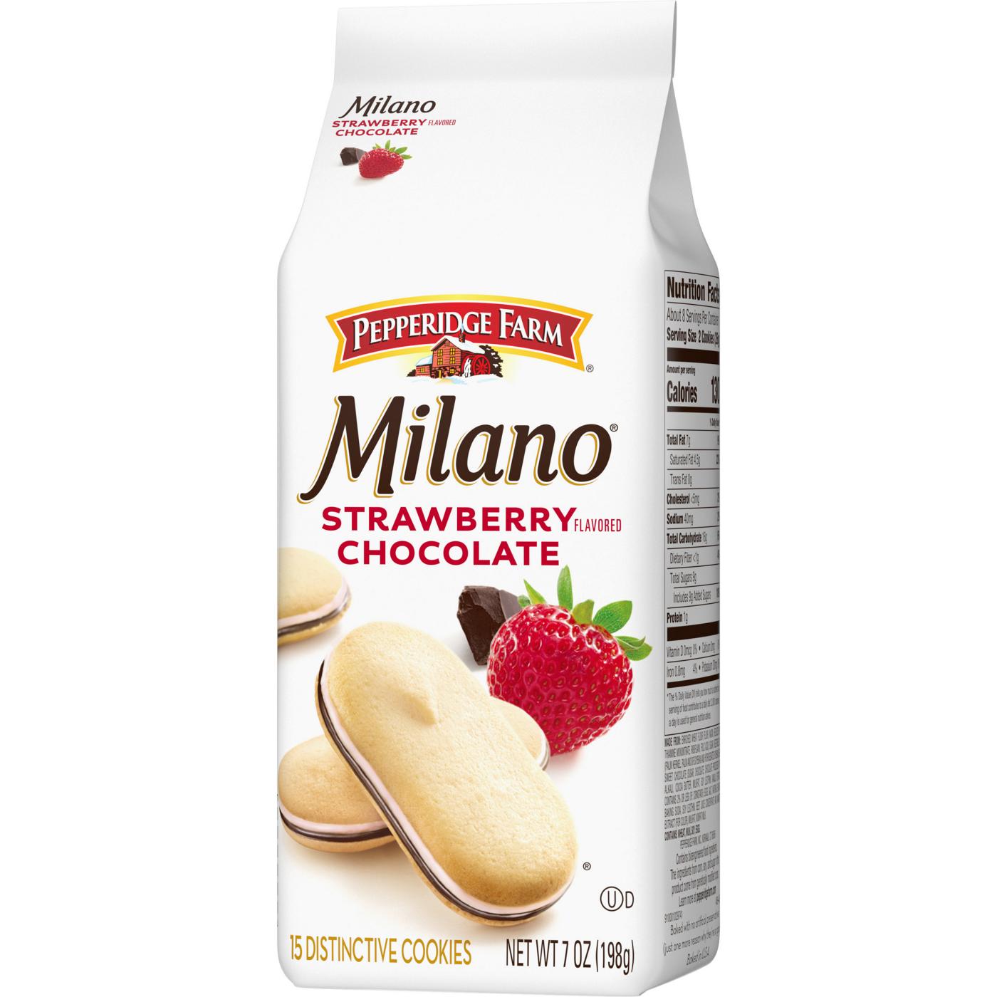 Pepperidge Farm Milano Chocolate Strawberry Flavored Cookies; image 6 of 9