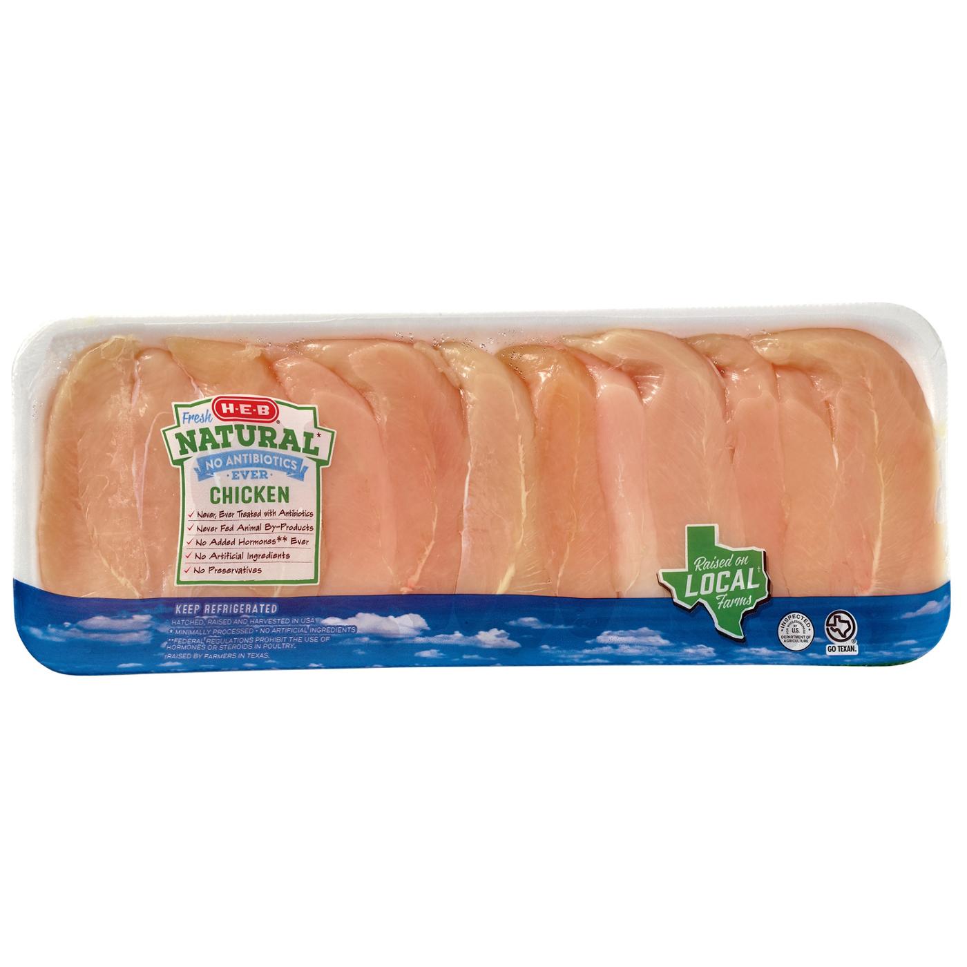 H-E-B Natural Boneless Chicken Breast Tenders; image 1 of 4