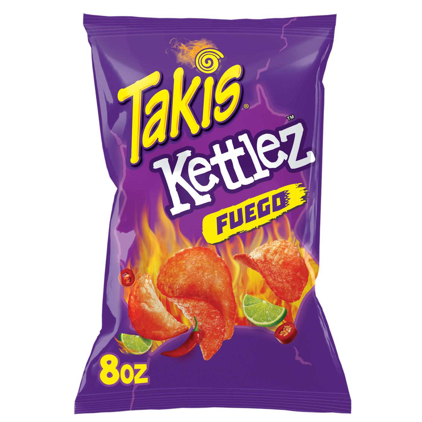 Takis Fuego Kettlez Sharing Size Bag - Hot Chili Pepper & Lime Kettle-Cooked Potato Chips; image 1 of 6