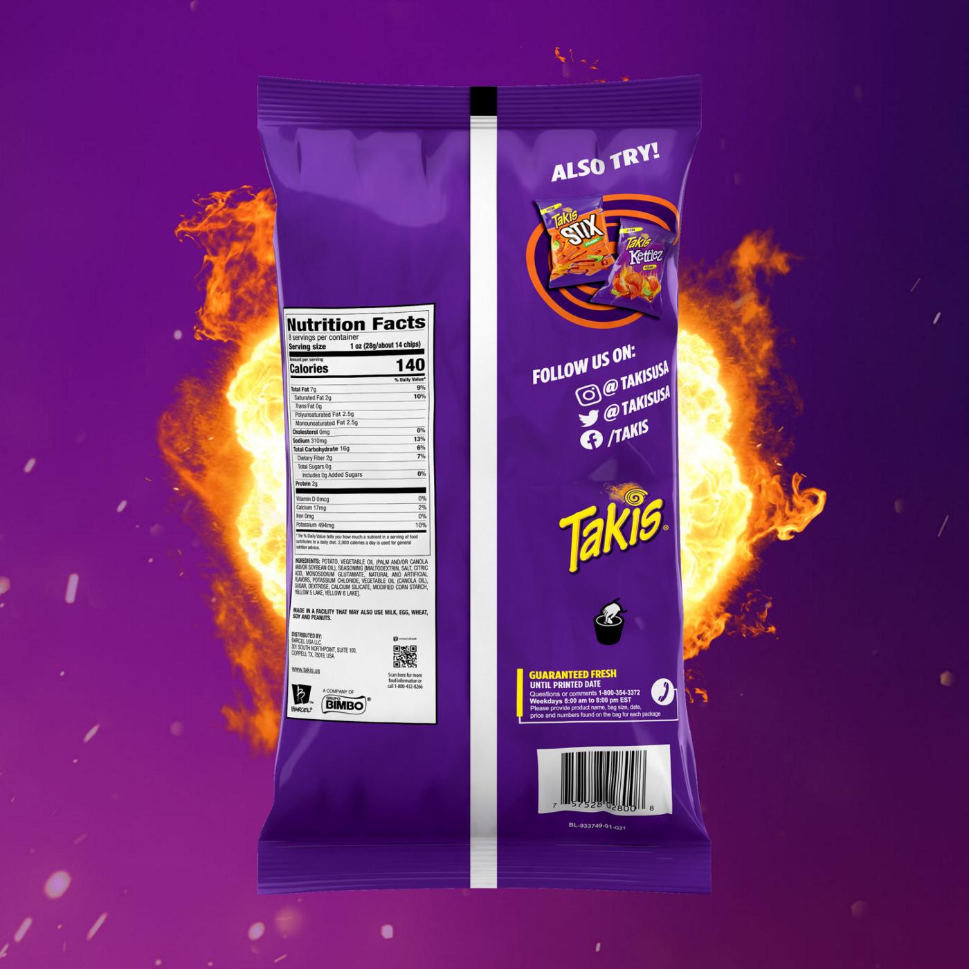 Takis Habanero Fury Kettlez Sharing Size Bag - Habanero Kettle-Cooked Potato Chips; image 6 of 7