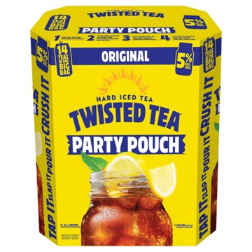 Twisted Tea Original Party Pouch Hard Ice Tea, 1.3 gal