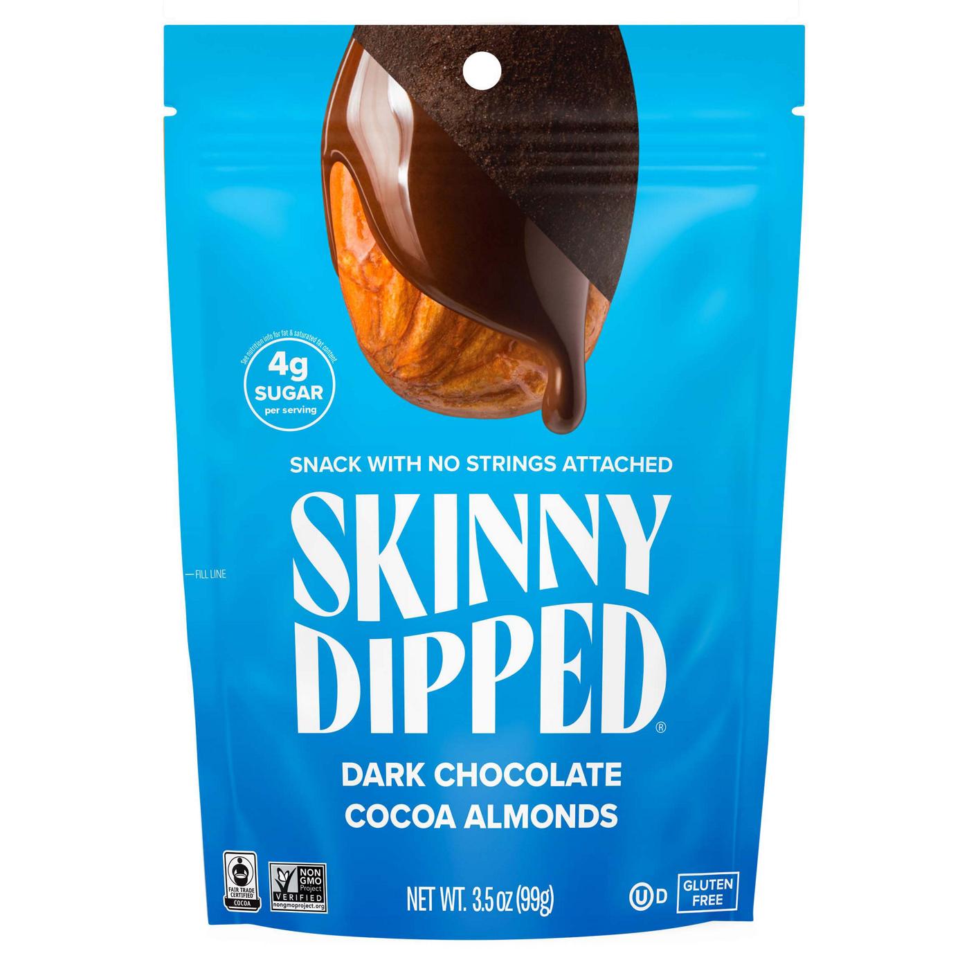 SkinnyDipped Dark Chocolate Cocoa Almonds; image 1 of 2
