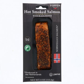 Foppen Hot Smoked Salmon with Black Pepper, 4 oz