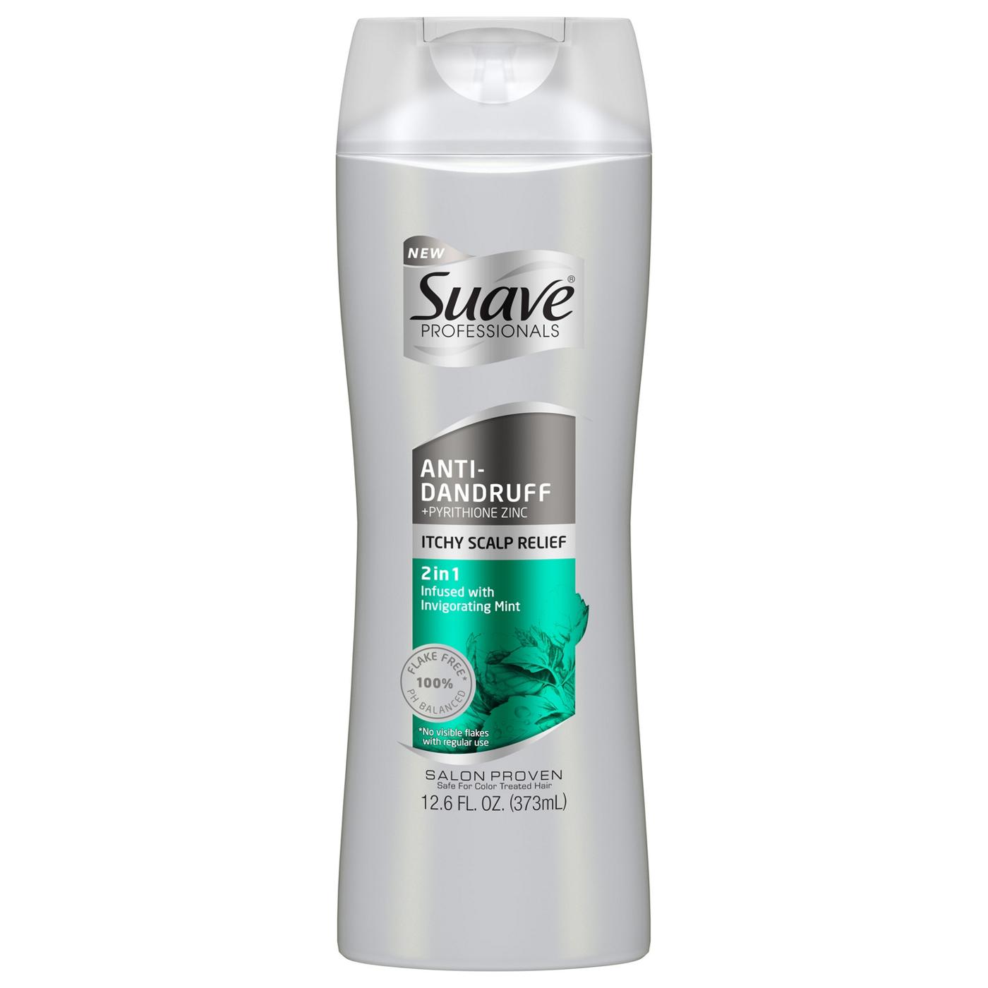 Suave Professionals Itchy Scalp Anti Dandruff 2 in 1 Shampoo and Conditioner; image 1 of 4