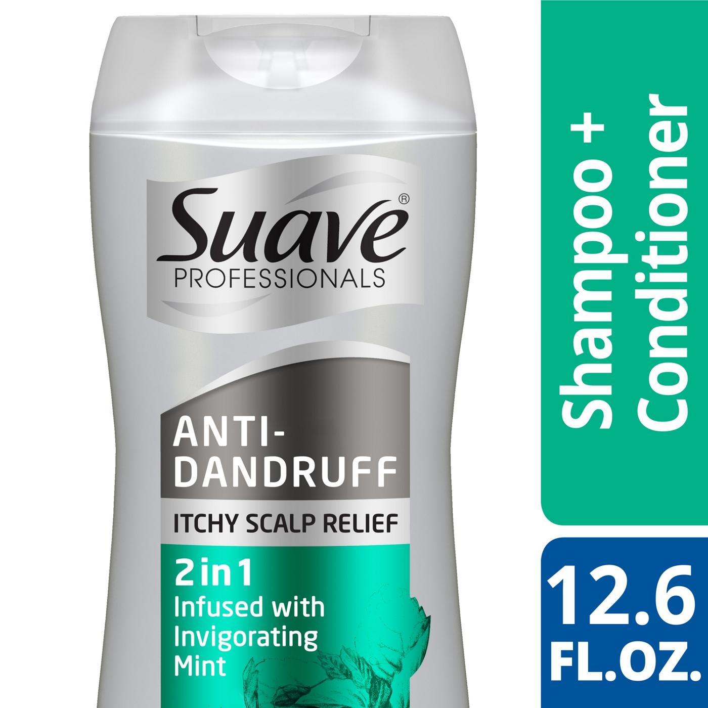 Suave Professionals Itchy Scalp Anti Dandruff 2 in 1 Shampoo and Conditioner; image 4 of 4