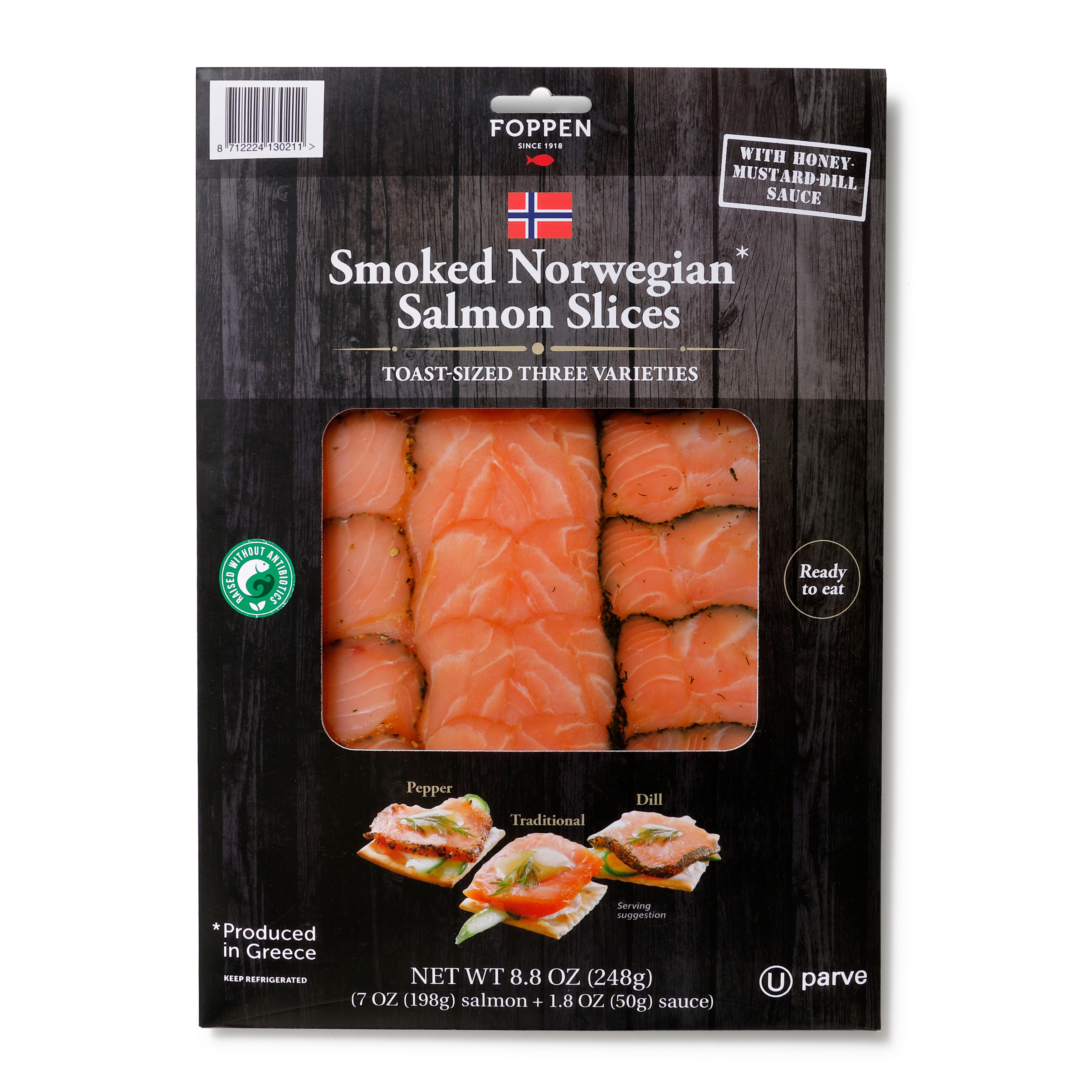 Foppen Smoked Norwegian Salmon Slices Shop Fish At H E B