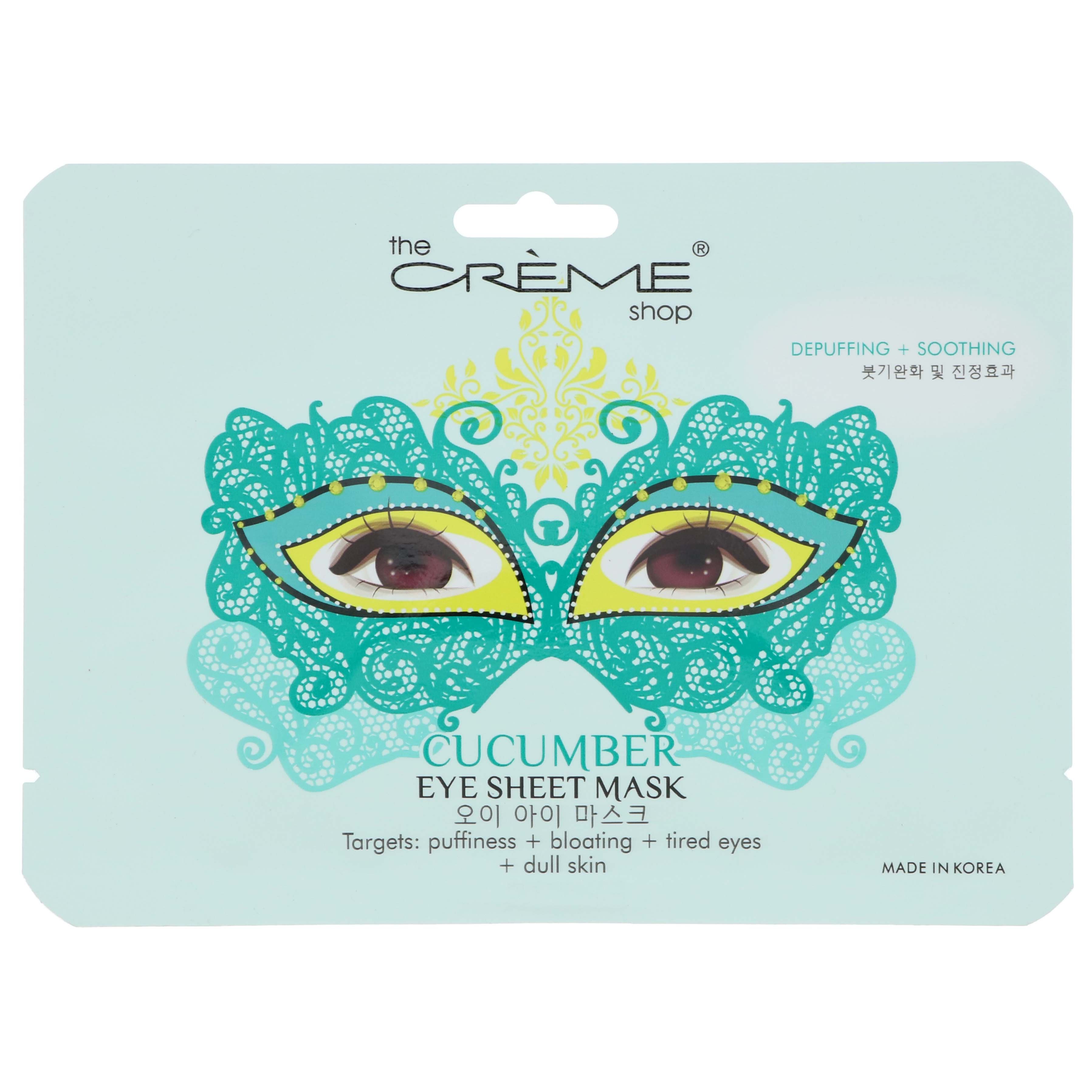 The Crème Shop Cucumber Eye Sheet Mask Shop Facial cleansers & scrubs