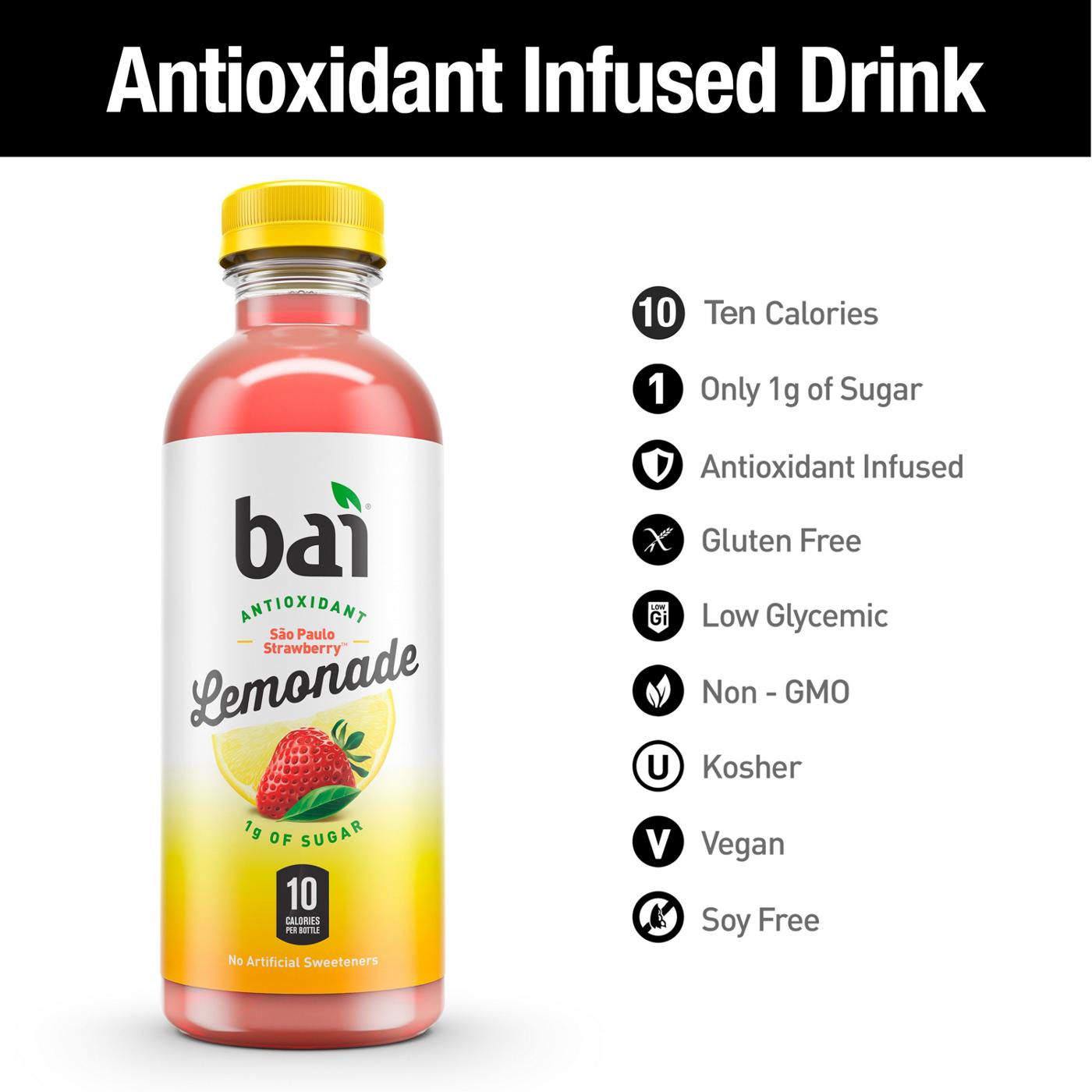 Bai Antioxidant Sao Paulo Strawberry Lemonade; image 3 of 3