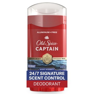 Old Spice Aluminum Free Deodorant for Men, Captain with Bergamot Scent