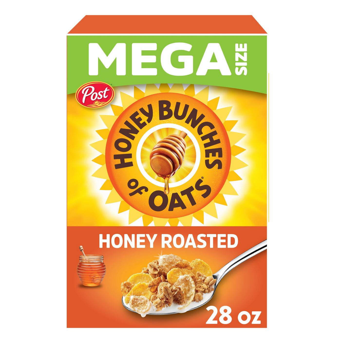 Post Honey Bunches of Oats Honey Roasted Cereal - Mega Size; image 1 of 2