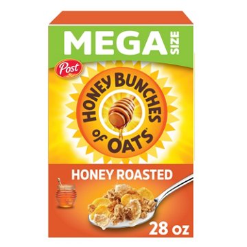 Post Honey Bunches of Oats Honey Roasted Cereal - Mega Size, 28 oz