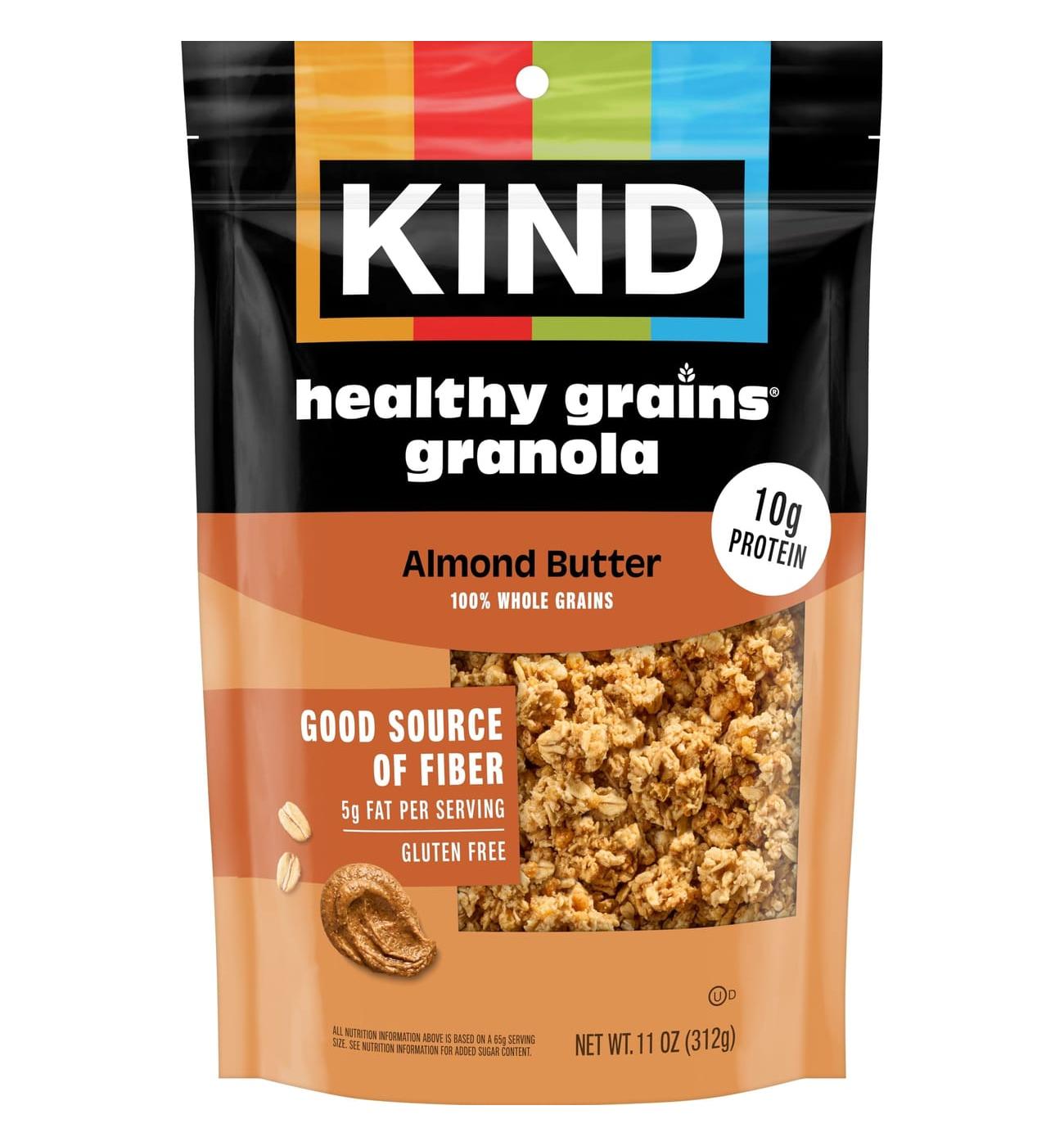 Kind Healthy Grains 10g Protein Granola - Almond Butter Clusters; image 1 of 3