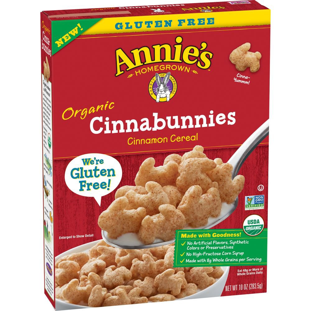 Annie's Homegrown Organic Cinnabunnies Cinnamon Cereal Shop Cereal