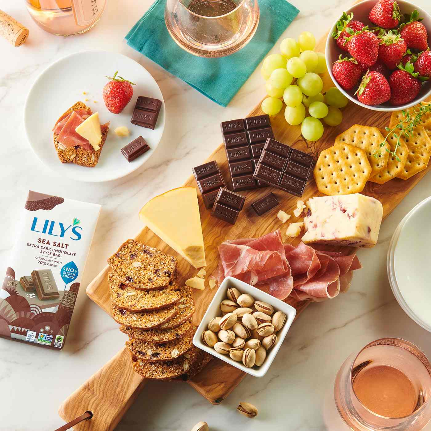 Lily's Sea Salt Extra Dark Chocolate Style Bar; image 4 of 6