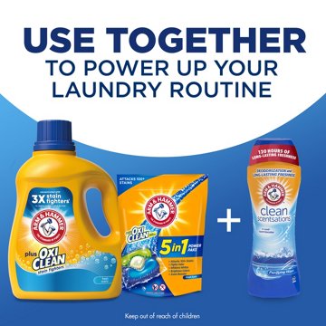 Arm & Hammer Plus OxiClean HE Liquid Laundry Detergent, 74 Loads - Fresh Scent