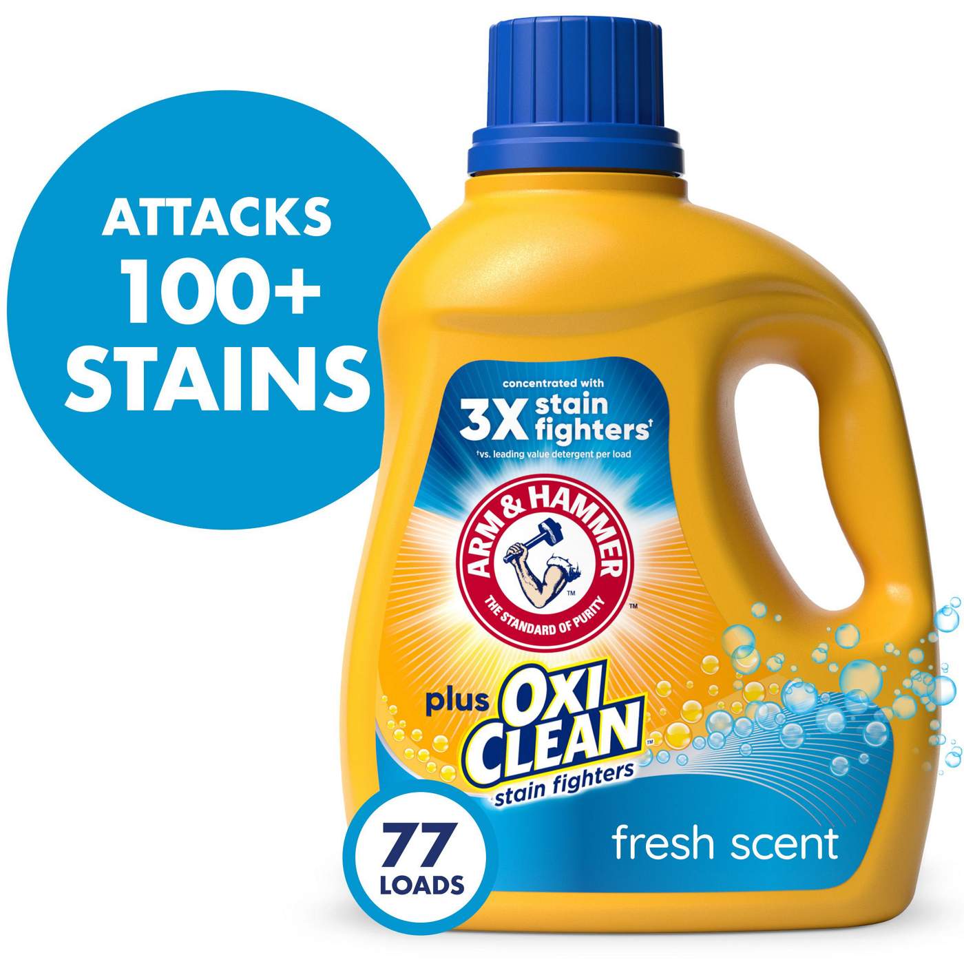 Arm & Hammer Plus OxiClean HE Liquid Laundry Detergent, 77 Loads - Fresh Scent; image 7 of 15