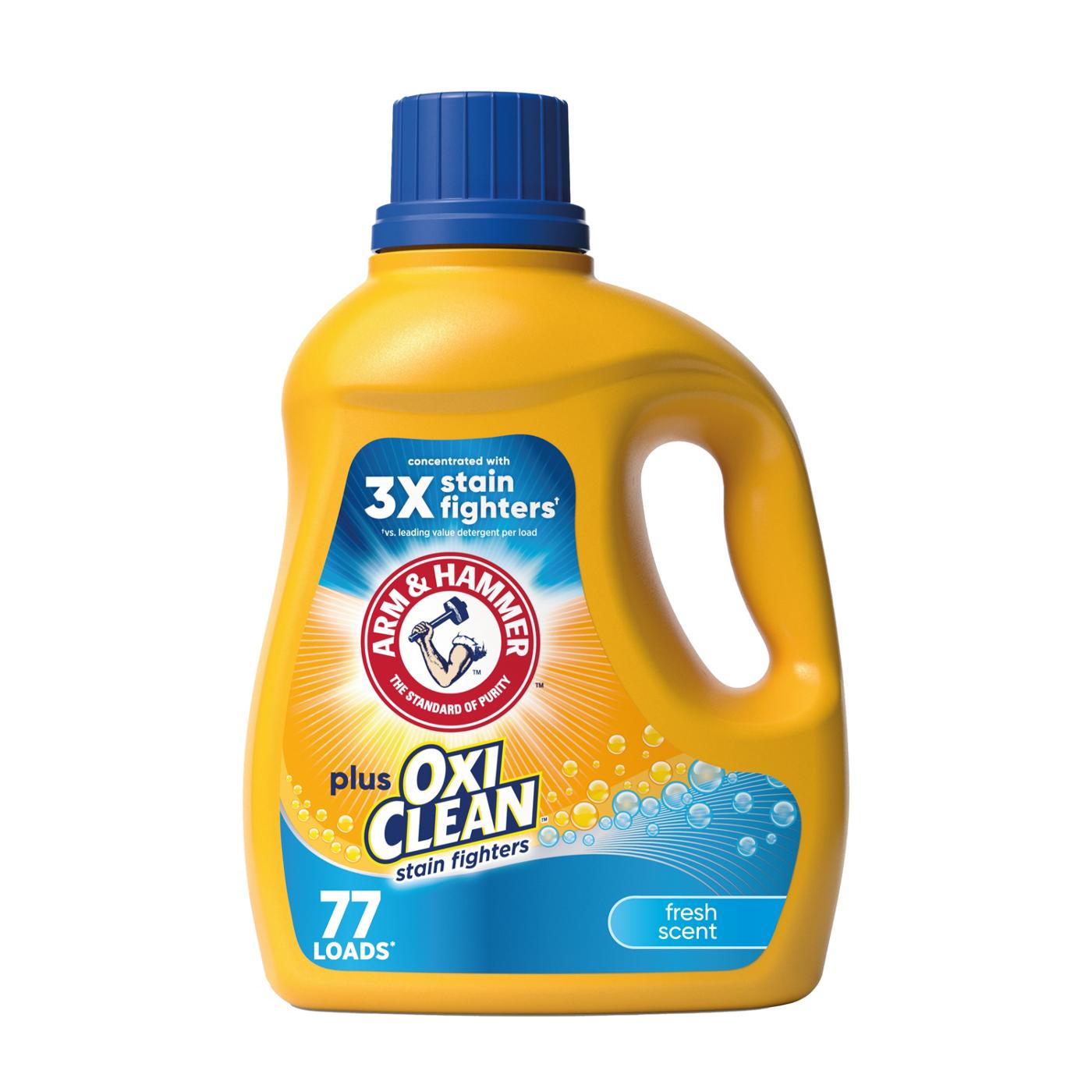 Arm & Hammer Plus OxiClean HE Liquid Laundry Detergent, 77 Loads - Fresh Scent; image 1 of 4