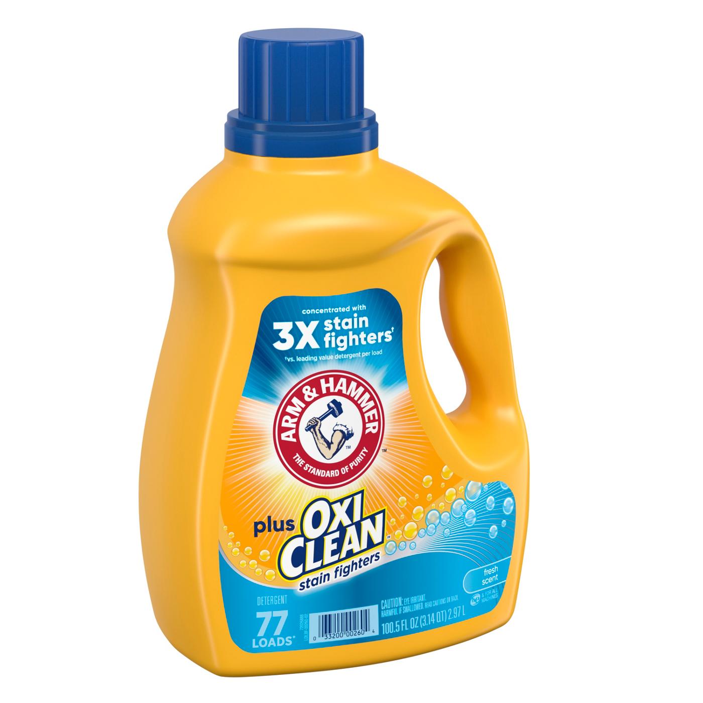 Arm & Hammer Plus OxiClean HE Liquid Laundry Detergent, 77 Loads - Fresh Scent; image 4 of 4