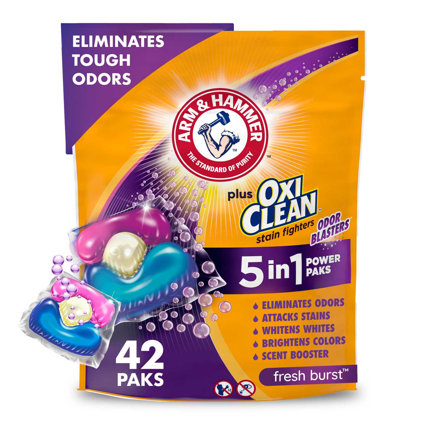 Arm & Hammer Plus Oxi Clean Odor Blasters HE Laundry Detergent Pacs - Fresh Burst; image 11 of 11