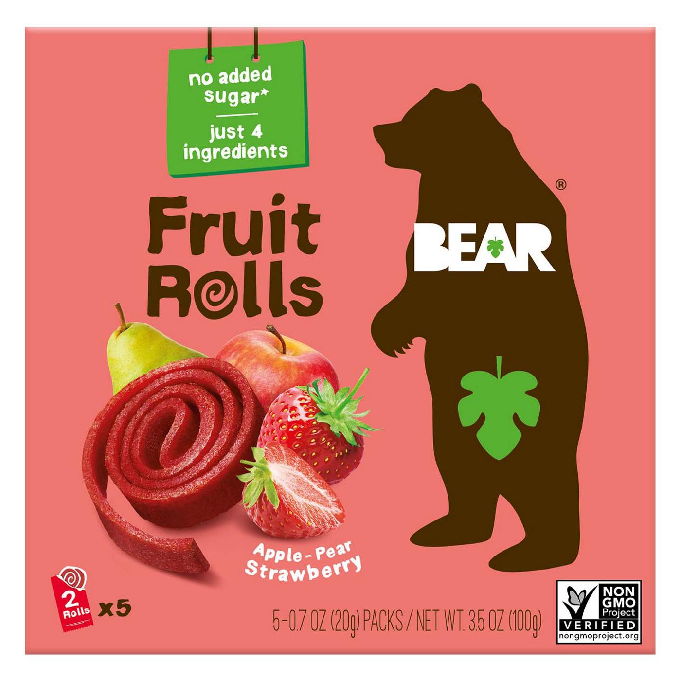 Bear Fruit Rolls - Apple-Pear Strawberry; image 1 of 6