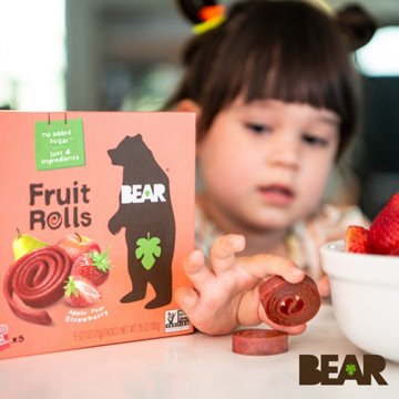 Bear Fruit Rolls - Apple-Pear Strawberry, 5 ct