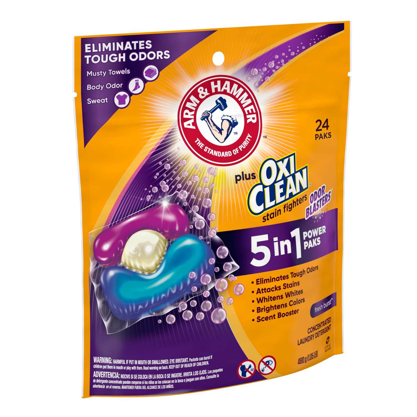 Arm & Hammer Plus Oxi Clean Odor Blasters HE Laundry Detergent Pacs - Fresh Burst; image 2 of 4