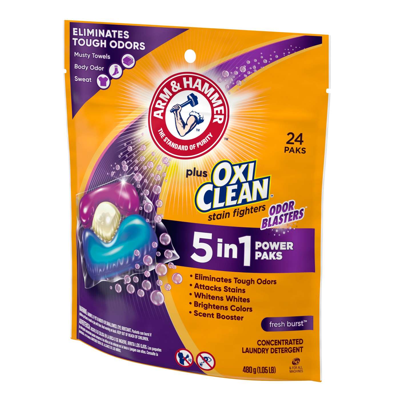 Arm & Hammer Plus Oxi Clean Odor Blasters HE Laundry Detergent Pacs - Fresh Burst; image 3 of 4