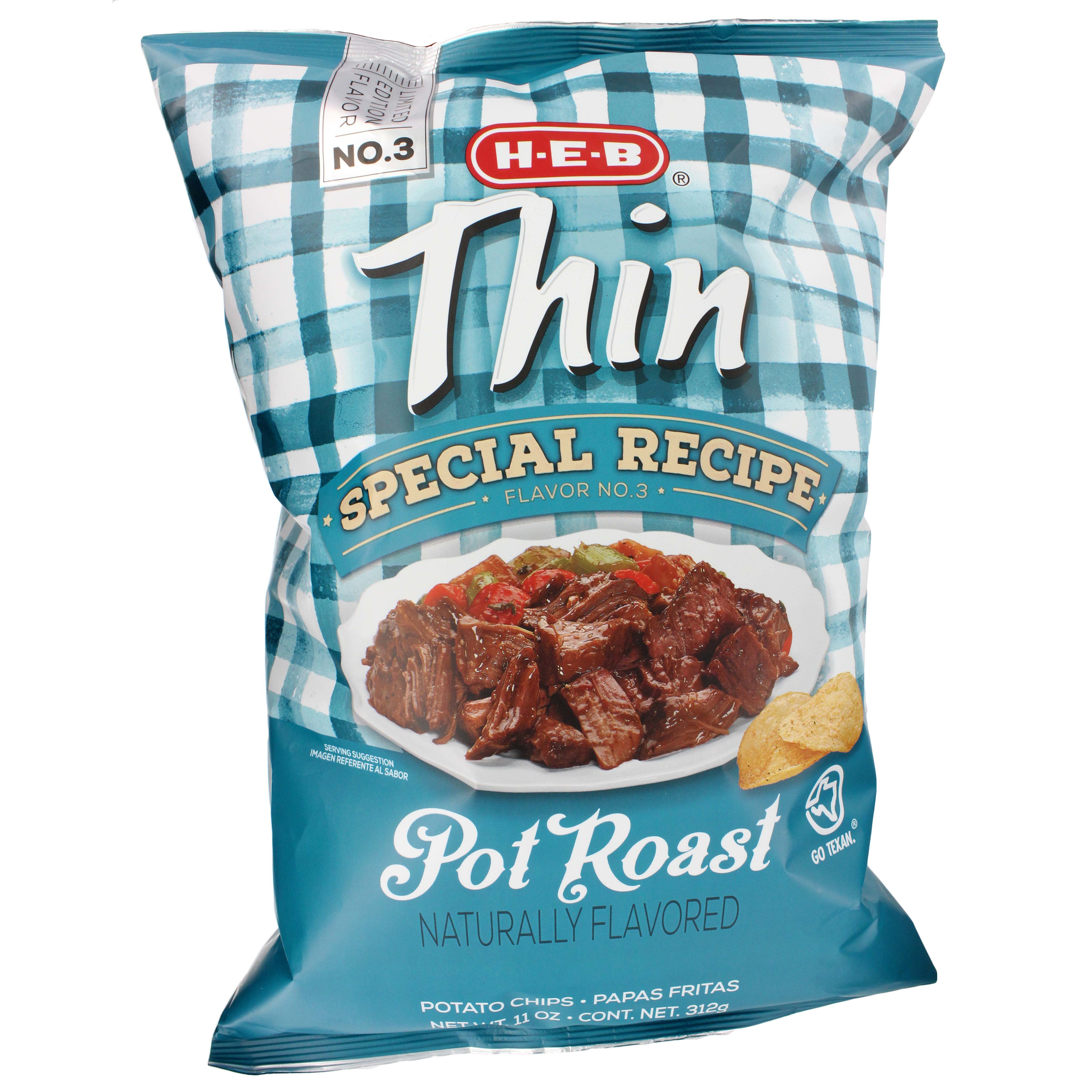 HEB Thin Special Recipe Pot Roast Potato Chips Shop Chips at HEB